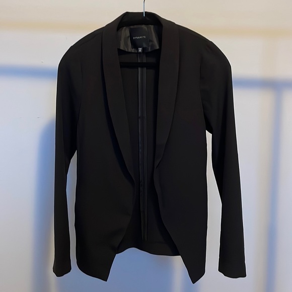 XS Black Dynamite Open Front Blazer - Picture 1 of 3